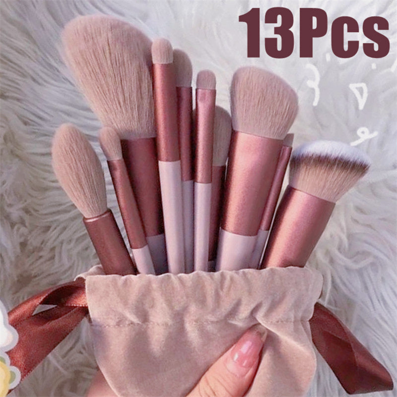 13-Piece Makeup Brush Set – Foundation, Blush & Eyeshadow - Lumina