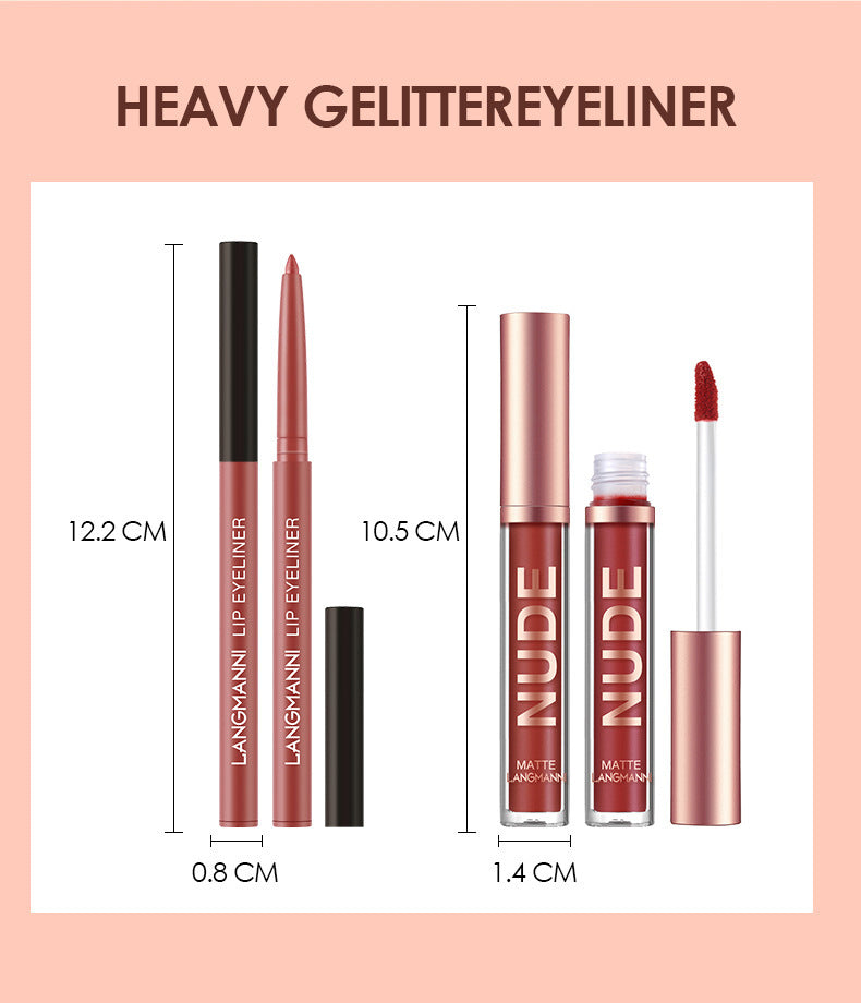 12-Piece Lipstick & Lip Liner Set – Waterproof Matte Gift - Lumina