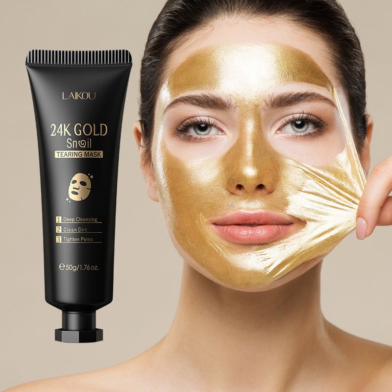 Gold Foil Snail Mask – Hydrating Tear-Off Face Care - Lumina