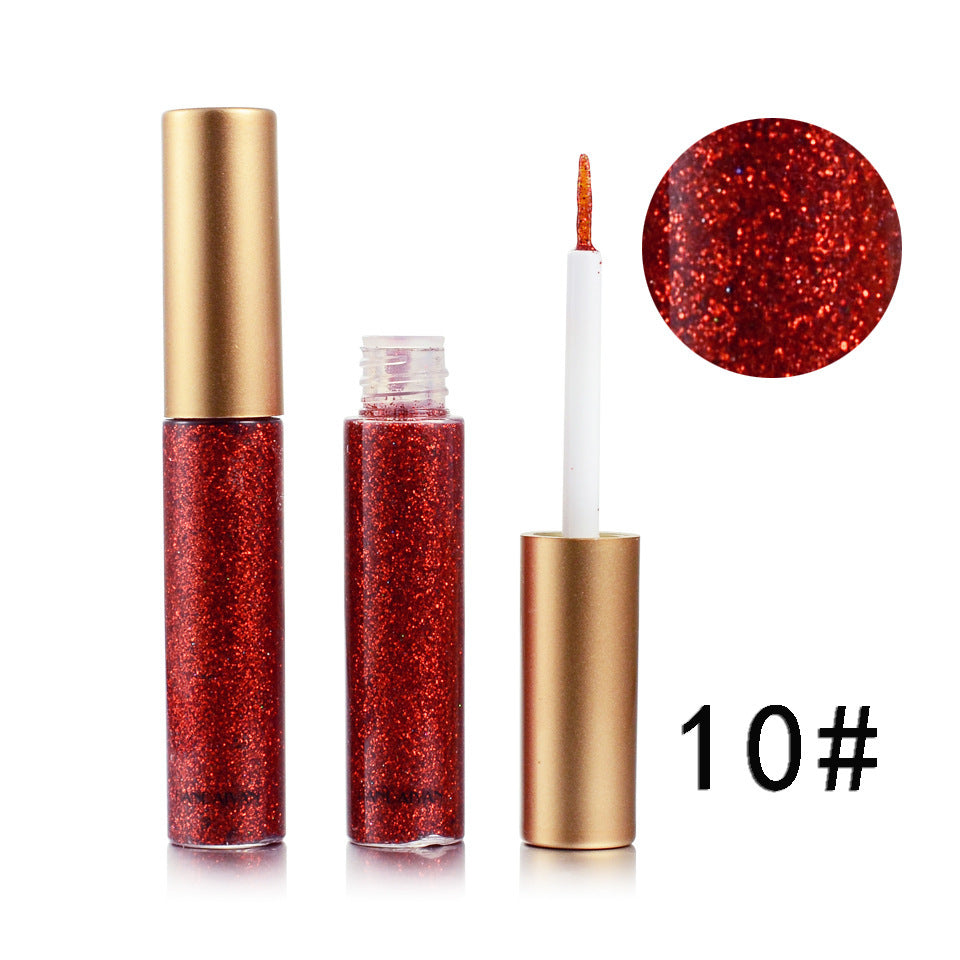 HANDAIYAN Glitter Liquid Eyeliner – 10-Color Metallic Shine - Lumina