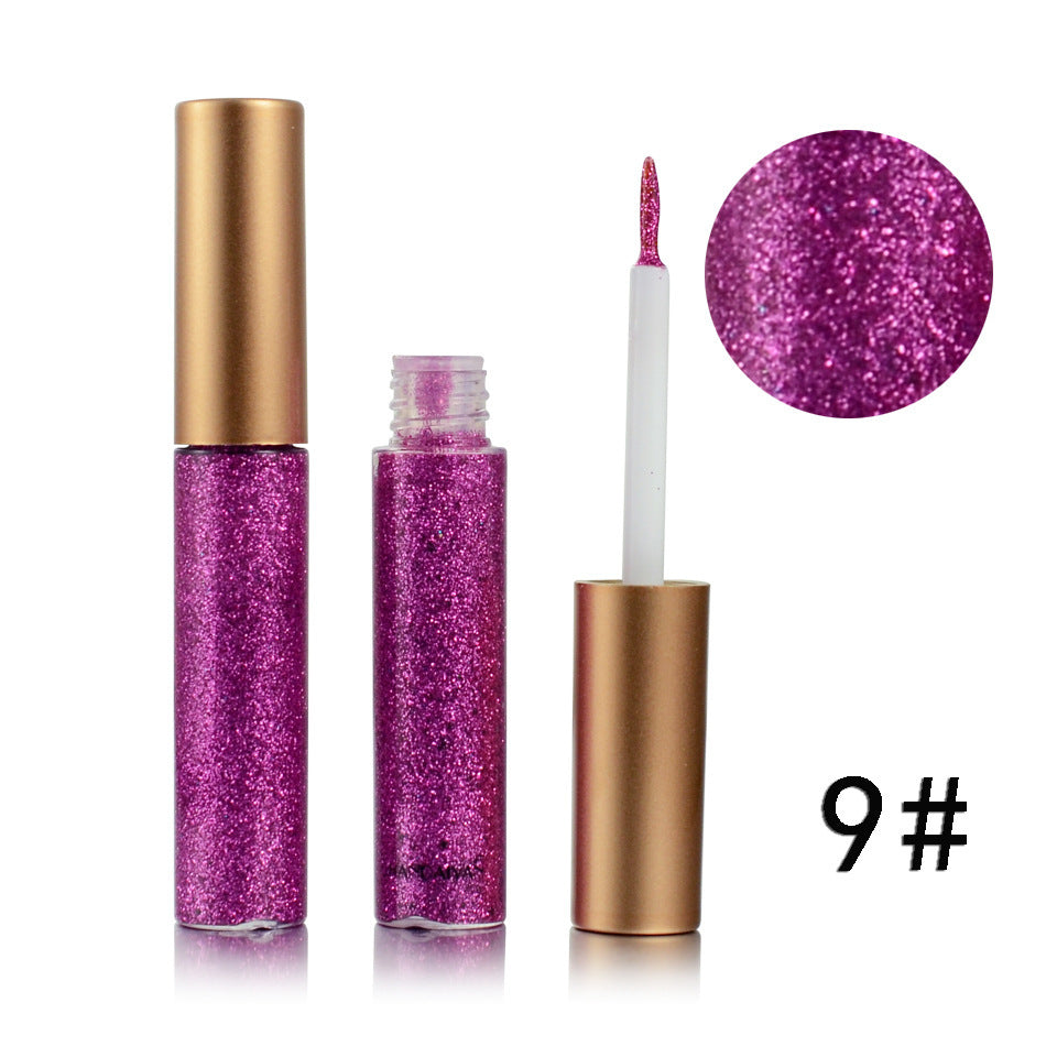 HANDAIYAN Glitter Liquid Eyeliner – 10-Color Metallic Shine - Lumina