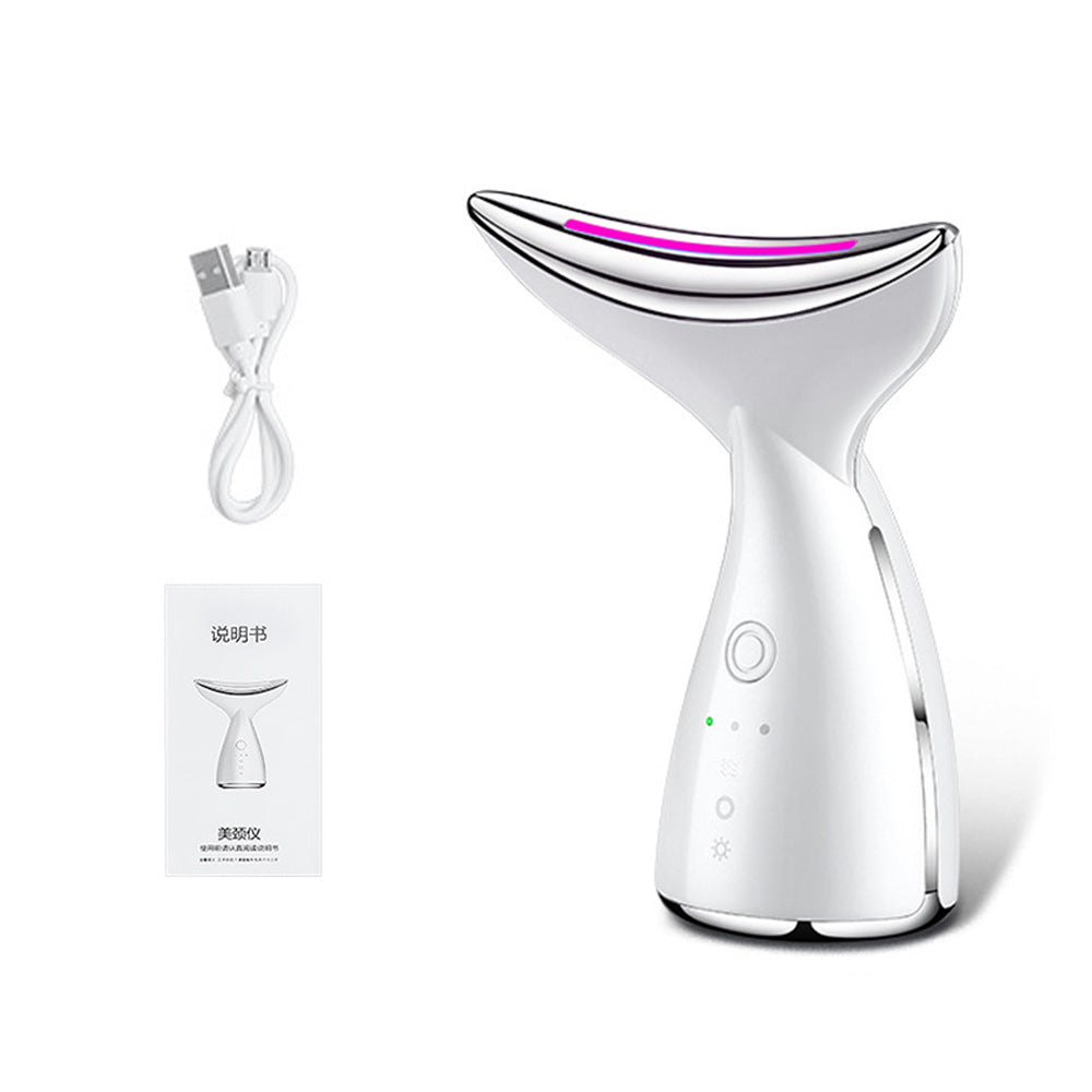 EMS Microcurrent Face & Neck Device – 3-Color LED Photon Therapy - Lumina