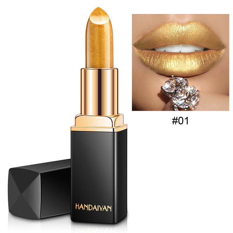 Shiny Metallic Lipstick – Pearlescent Color Changing Gilt - Lumina
