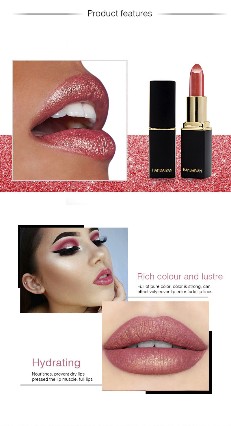 Shiny Metallic Lipstick – Pearlescent Color Changing Gilt - Lumina