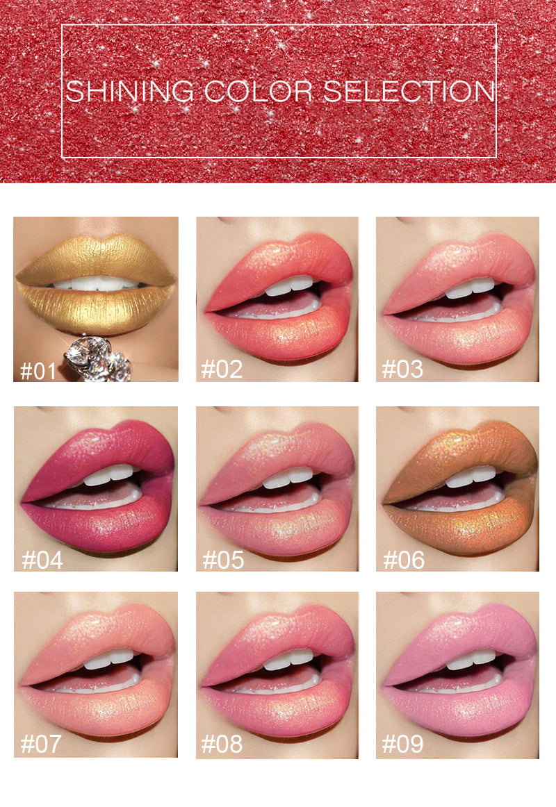 Shiny Metallic Lipstick – Pearlescent Color Changing Gilt - Lumina