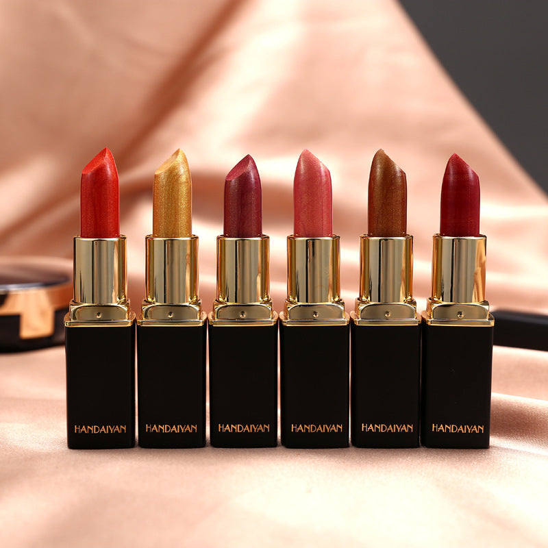Shiny Metallic Lipstick – Pearlescent Color Changing Gilt - Lumina