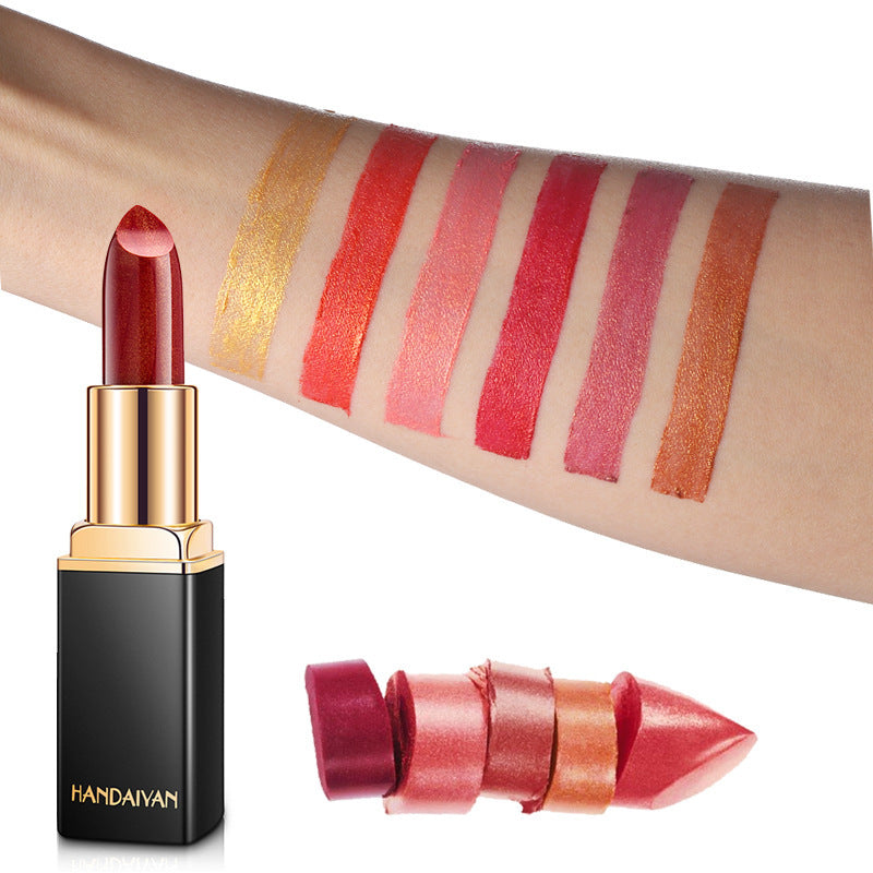 Shiny Metallic Lipstick – Pearlescent Color Changing Gilt - Lumina