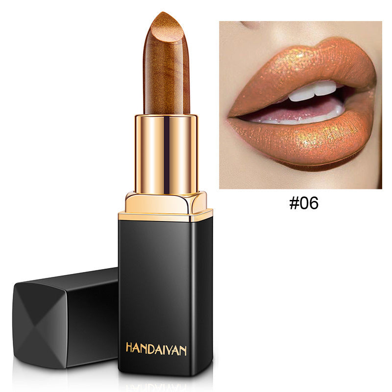 Shiny Metallic Lipstick – Pearlescent Color Changing Gilt - Lumina
