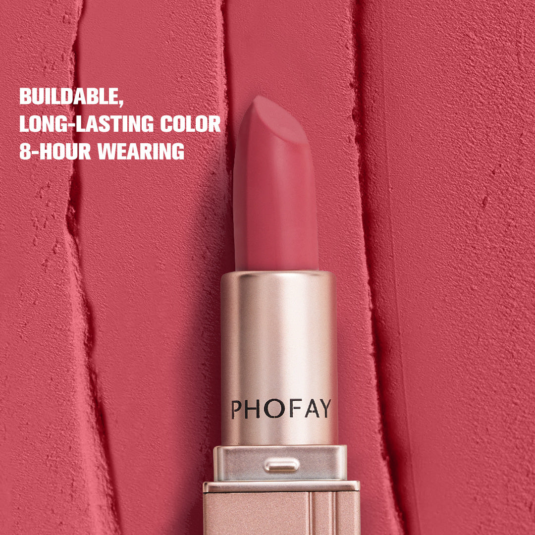 PHOFAY Matte Lipstick – Long Lasting Smooth Color - Lumina
