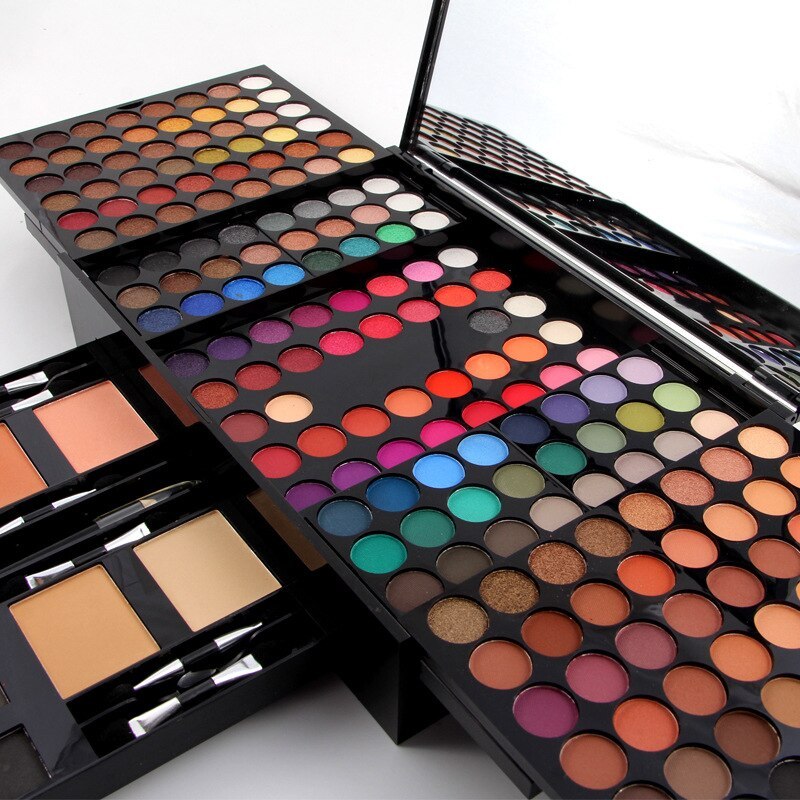 180-Color Eyeshadow & Blush Palette – Piano Shape Box - Lumina