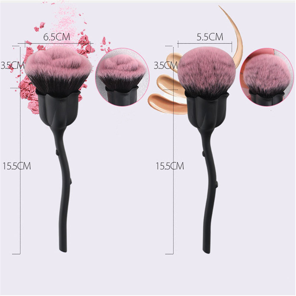 Rose Makeup Brush – Soft Floral Design Cosmetic Tool - Lumina