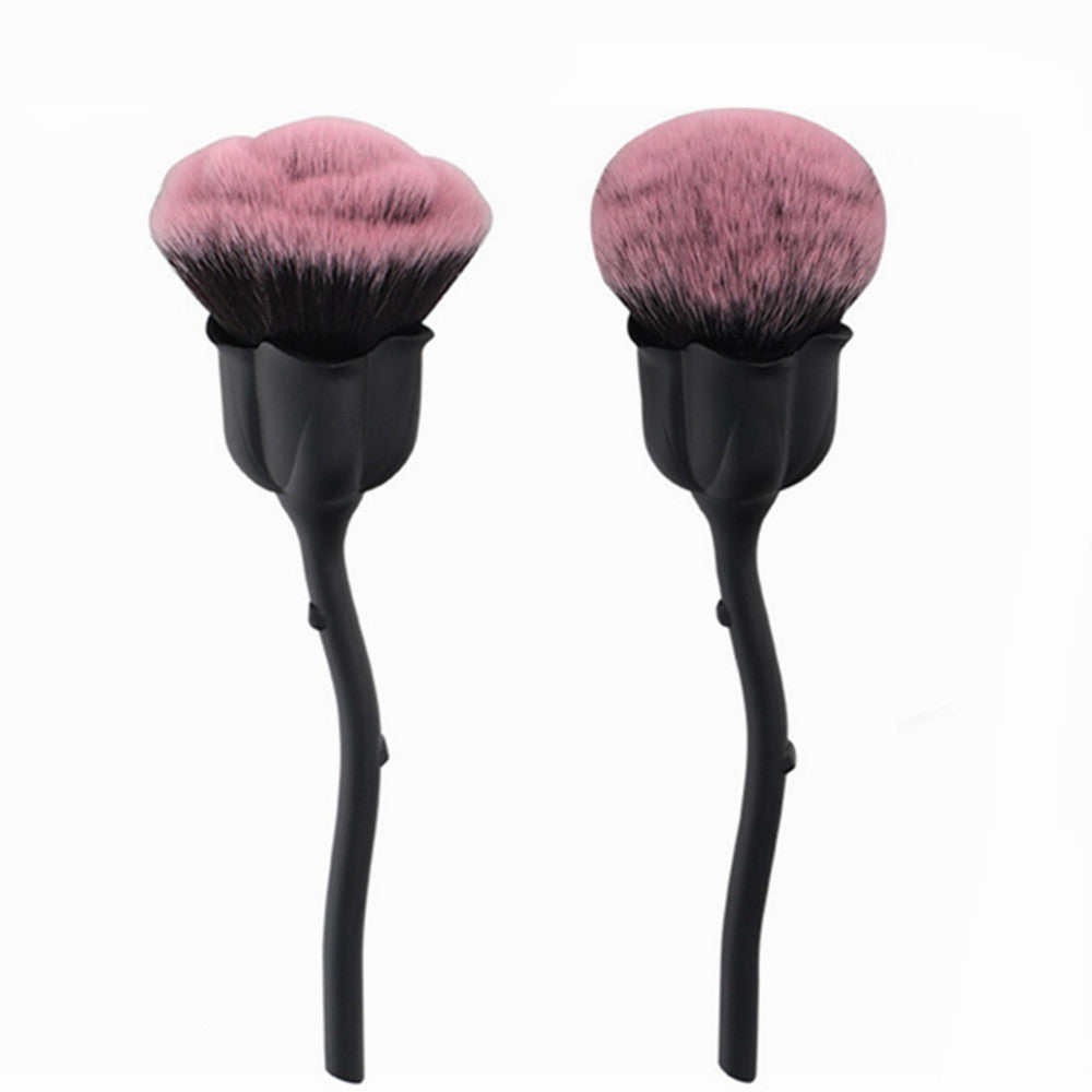 Rose Makeup Brush – Soft Floral Design Cosmetic Tool - Lumina