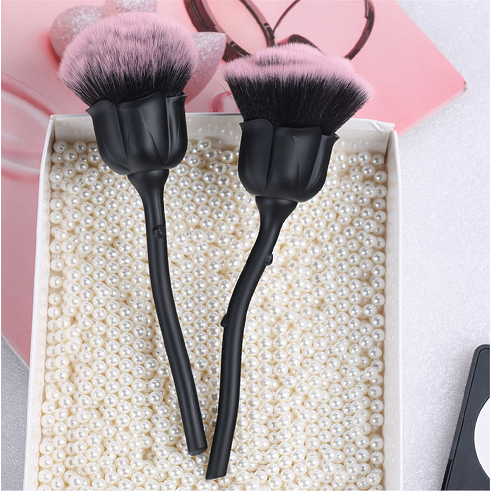 Rose Makeup Brush – Soft Floral Design Cosmetic Tool - Lumina