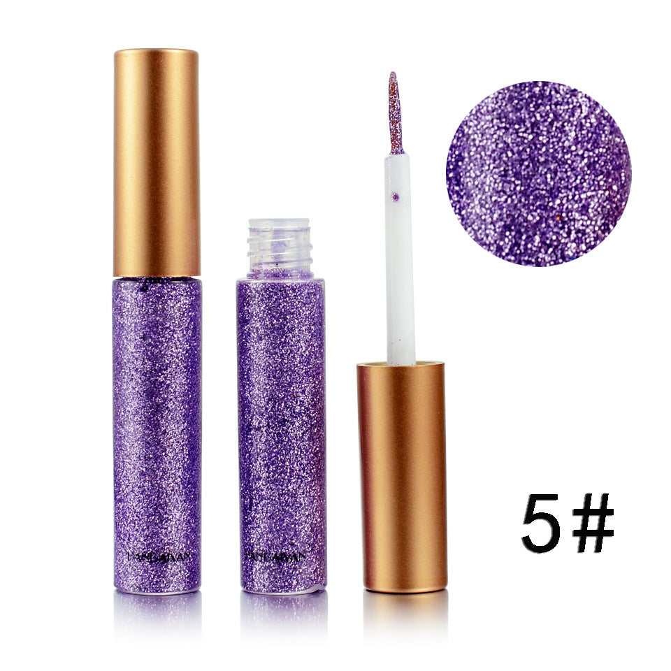 HANDAIYAN Glitter Liquid Eyeliner – 10-Color Metallic Shine - Lumina