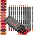 36-Color Lip Liner Set – Waterproof Non-Smudge Nude Shades - Lumina