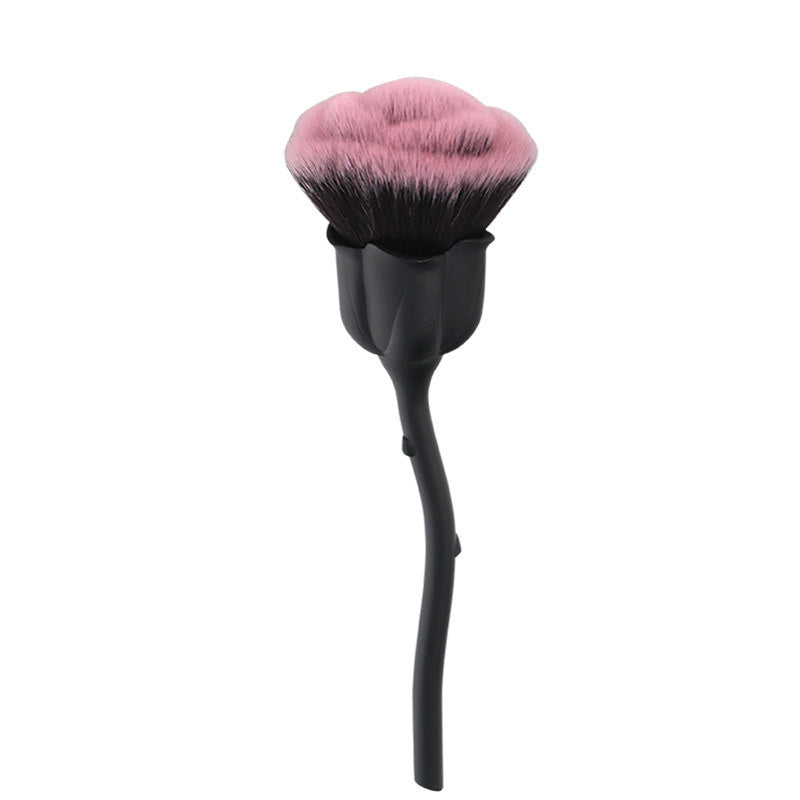 Rose Makeup Brush – Soft Floral Design Cosmetic Tool - Lumina