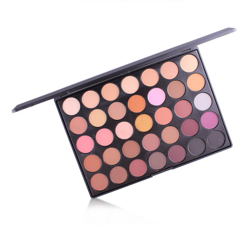35-Color Eyeshadow Palette – Shimmer & Matte Shades - Lumina