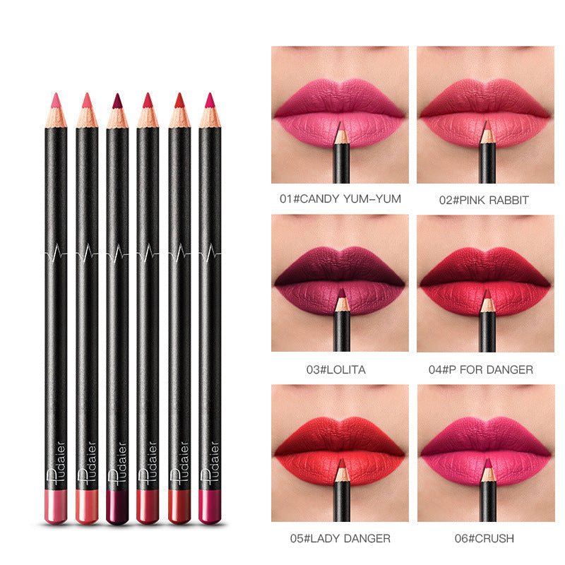 36-Color Lip Liner Set – Waterproof Non-Smudge Nude Shades - Lumina