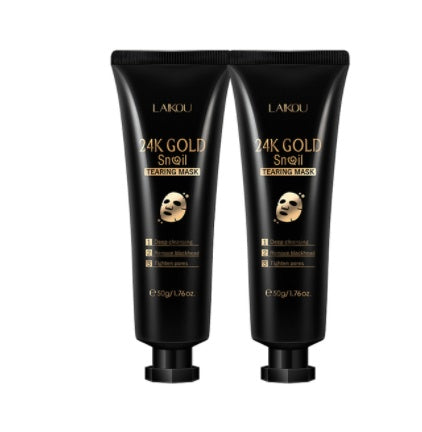 Gold Foil Snail Mask – Hydrating Tear-Off Face Care - Lumina