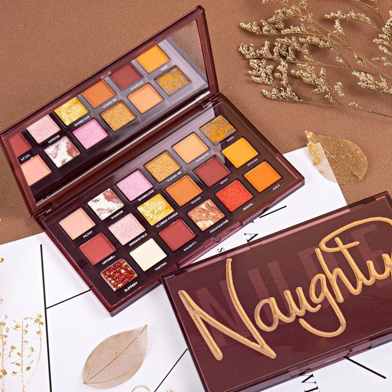 18-Color Eyeshadow Palette – Matte & Shimmer Shades - Lumina